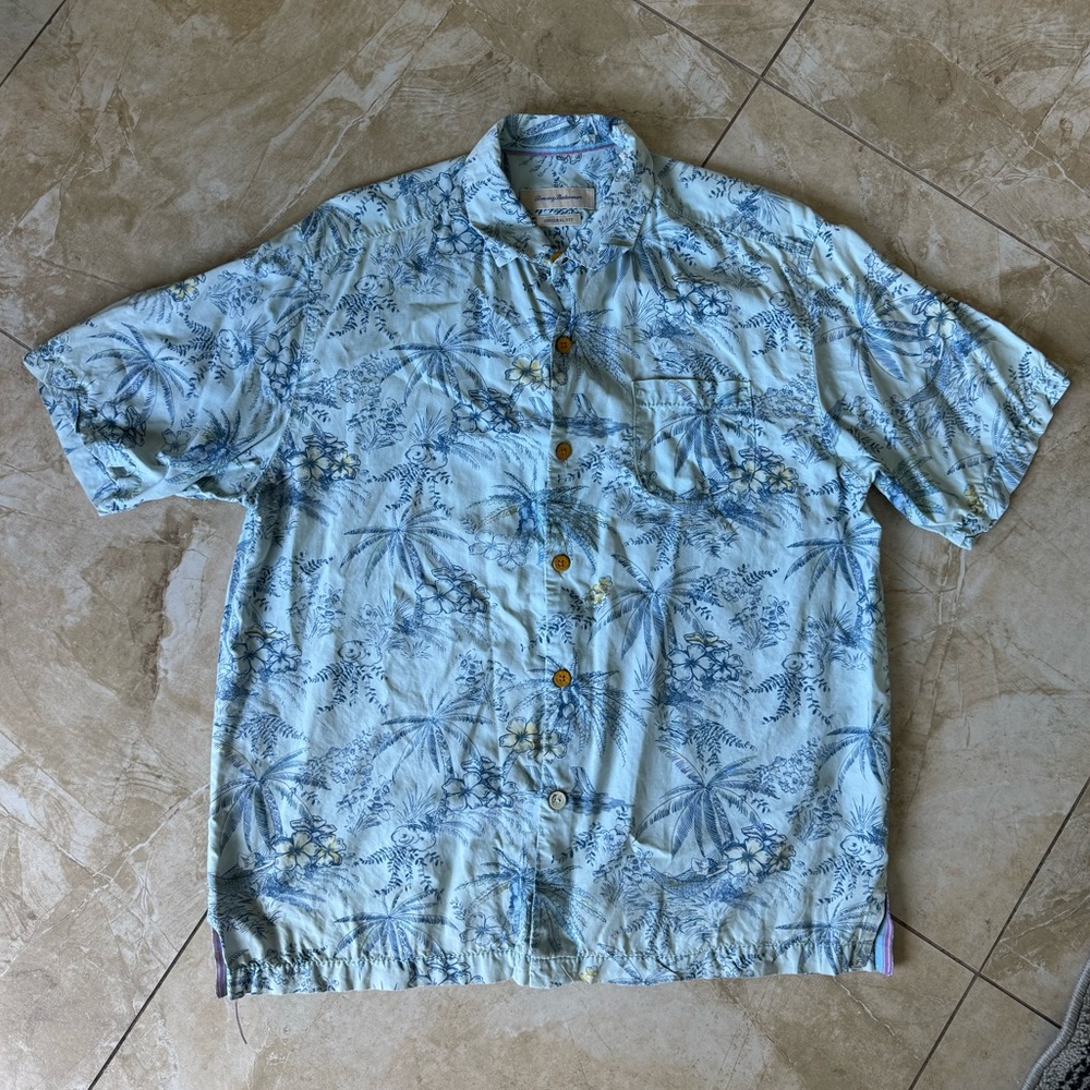 Blue Floral Tommy Bahama Button Down